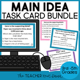 Main Idea Task Cards Bundle - Main Idea Reading Comprehens