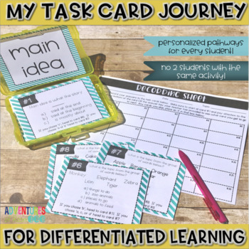 Preview of Main Idea Task Cards (Differentiated)