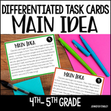 Main Idea Task Cards | Differentiated with Google Forms Version