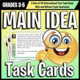 Main Idea Task Cards: Differentiated With and Without Stat
