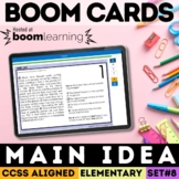 Main Idea Task Cards | Digital Boom Cards