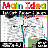 Main Idea and Supporting Details Task Cards: Growth Mindse