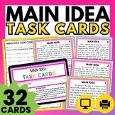 Main Idea Task Cards for 3rd - 5th Grades - Main Idea Acti