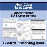 Main Idea Task Cards | Seasonal | Winter