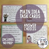 Main Idea with Answer Choices (Task Cards)