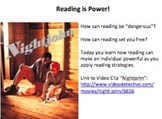 Main Idea Tutorial:  Reading is Power!  The Slave Codes, a