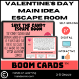 Main Idea Valentine's Day Escape Room Boom Cards