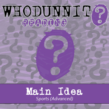 Preview of Main Idea Whodunnit Activity - Printable & Digital Game Options - Sports Theme