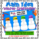 Main Idea Winter Craftivity: Matching Main Idea and Suppor