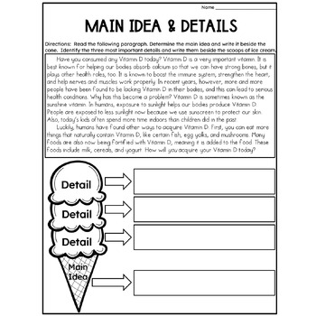 Main Idea Worksheets with Graphic Organizers (grades 4-6) by Deb Hanson