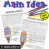 Main Idea and Supporting Details Worksheets: Passages with
