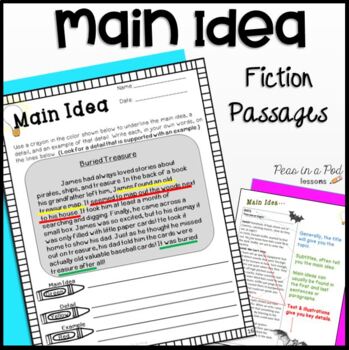 Preview of Main Idea Worksheets | Main Idea and Supporting Details Graphic Organizer