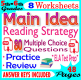Main Idea Worksheets & Practice. 5th-6th Grade Reading Com
