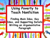 Main Idea and Argumentative Writing: Poverty and Community