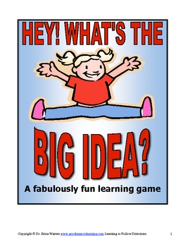 Preview of Main Idea and Detail Game - Hey, What's the Big Idea?
