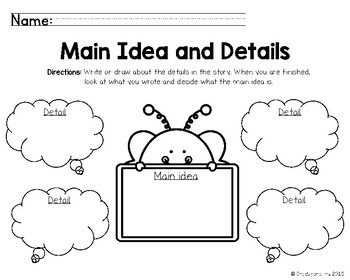 Main Idea and Details Activities by Once Upon a Hinz | TpT