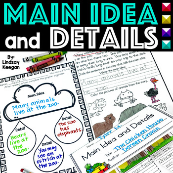Preview of Main Idea and Supporting Details Worksheets and Activities for 1st and 2nd Grade