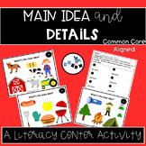 Main Idea and Details Activity: An ELA Center or Game