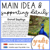 Main Idea and Supporting Details Comprehension Activity - 