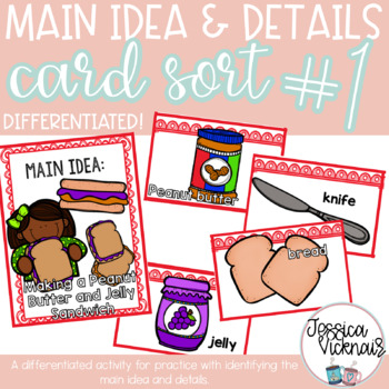 Main Idea and Details Card Sort with Included Digital Activity!