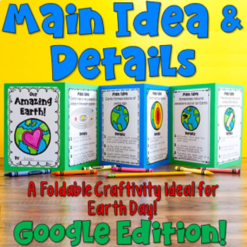 Preview of Main Idea and Details Craftivity: The Earth Foldable Book (Digital)