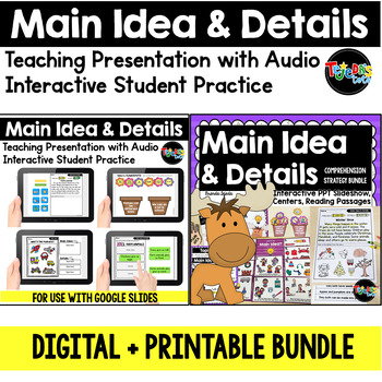 Preview of Main Idea and Details: DIGITAL + PRINTABLE Bundle