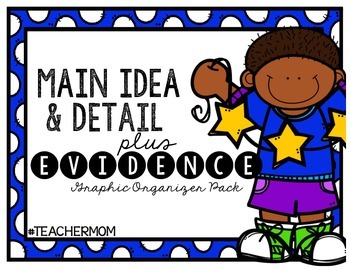 Preview of Main Idea and Details + Evidence Graphic Organizers