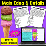 Main Idea and Details FREEBIE: 2 Passages in PDF and Digital Easel