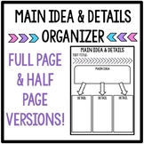 Main Idea and Details Graphic Organizer