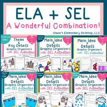 Preview of Main Idea and Supporting Details Graphic Organizers with SEL Activities | BUNDLE
