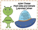 Main Idea and Details Learning Center - Alien Theme