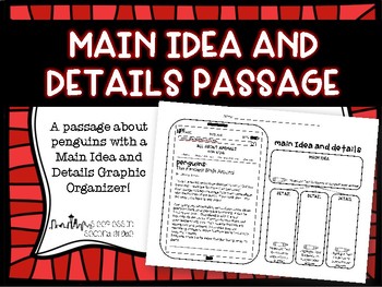 Preview of Main Idea and Details Non-Fiction Passage and Graphic Organizer