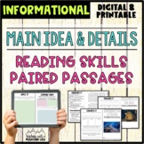 Main Idea and Details Paired Passages