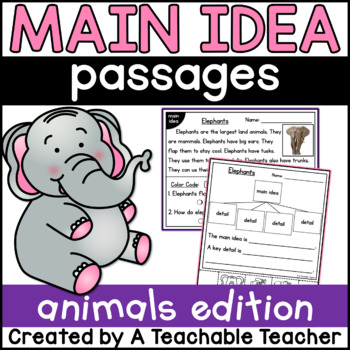 Preview of Main Idea and Details Passages & Graphic Organizers