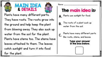 Main Idea and Details Practice (Common Core) + Digital Files | TpT