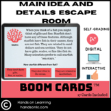 Main Idea and Details Starfish Escape Room Boom Cards