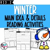 Main Idea and Details Winter Reading Activities with Graph