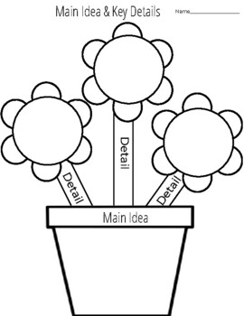 Preview of Main Idea and Key Detail Graphic Organizer