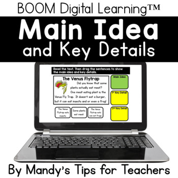 Preview of Main Idea and Key Details: Boom Digital Learning Cards