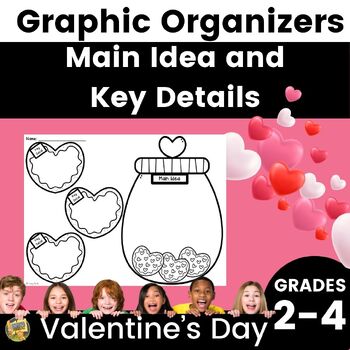 Preview of Main Idea and Key Details – Graphic Organizers for Valentine’s Day and February