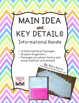 Preview of Main Idea and Key Details Informational Bundle- Common Core Aligned