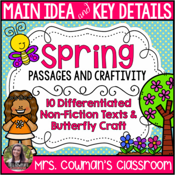 Preview of Main Idea and Key Details- Non-Fiction Spring Passages and Craft