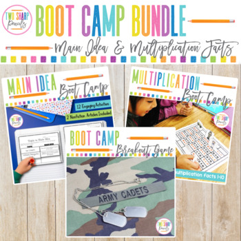 Preview of Main Idea and Multiplication Facts Boot Camp Bundle | Classroom Transformation