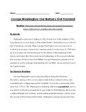 Main Idea and Summarizing Text on George Washington