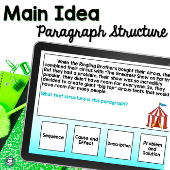 Preview of Main Idea and Supporting Details Activities Text Structures Worksheets 3rd Grade