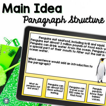 Preview of Main Idea and Supporting Details Activities Worksheets Text Structures 3rd Grade