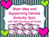 Main Idea and Supporting Details Activity Sort with QR Codes
