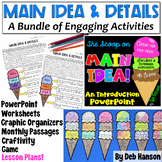 Main Idea and Supporting Details Bundle with Cone Graphic 