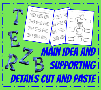 Preview of Main Idea and Supporting Details Cut and Paste Activity