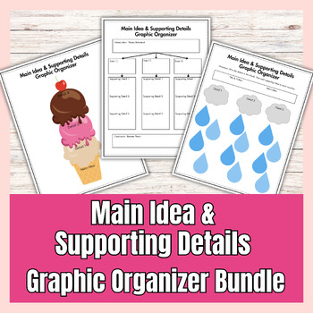 Preview of Main Idea and Supporting Details Graphic Organizer Bundle